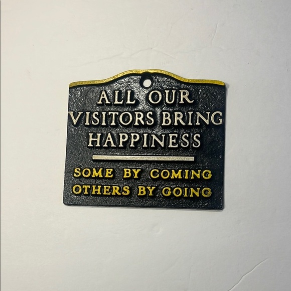 Vintage Black and Yellow Decorative Sign - Picture 4 of 15